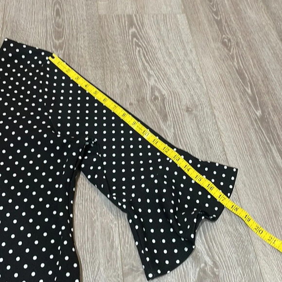 Croft & Barrow Black with White Polka Dot 3/4 Sleeve Top XL - Picture 14 of 14